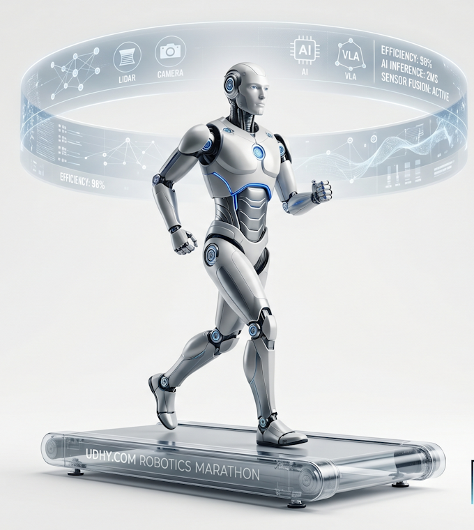 A humanoid robot beat the world half-marathon record in Beijing