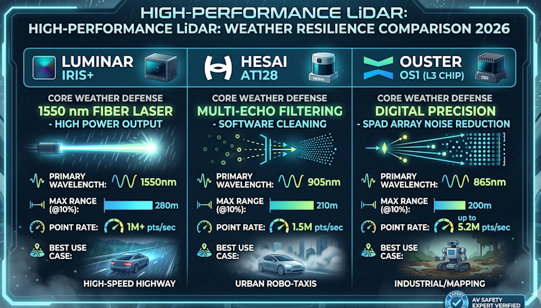 LiDAR Comparison Chart
